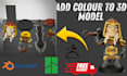 convert stl to 3mf, split parts, add color for bambu studio multicolor printing