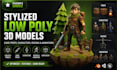 create stylized low poly 3d models, game props, characters, rigging, animations