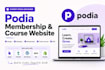 create podia membership website redesign design podia online course website SEO
