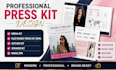 design professional press kit, media kit, electronic press kit, author press kit