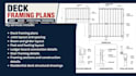 deck framing plans, joist beam layout and structural construction drawings