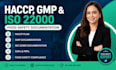 create haccp plan, gmp, iso 22000 food safety documentation