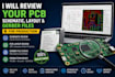 review your pcb schematic, layout and gerber files for production