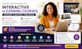 create interactive elearning course for curriculum, lesson plan, video course