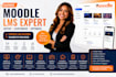 setup, install, customize, manage, fix any moodle lms, courses quizzes and users