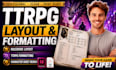 design rulebook layout, ttrpg formatting, board game character sheet pdf