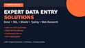 be your virtual assistant for data entry, excel and admin support
