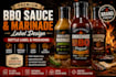 design premium BBQ sauce, marinade label and packaging