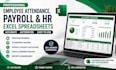 create employee attendance, payroll, and HR excel spreadsheets