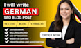 write SEO german blog posts website content blog article website landing pages