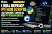 write python scripts and fix bugs