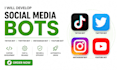 develop social media bot, tiktok bot, twitter bot, instagram bot, youtube bot