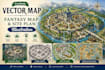 draw custom vector map, fantasy game map, or site plan illustration