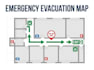 create emergency evacuation maps with fire exits and assembly point