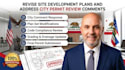 revise site development plans and address city permit review comment