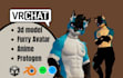 create custom 3d model vrchat furry avatar anime protogen