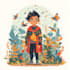 create a digital vector flat character or illustrations