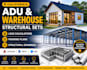 design california adu warehouse,structural sets, load calculations framing plans