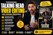edit talking head videos with captions and motion graphics