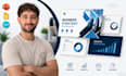 design business plan presentation, professional strategy deck, executive slides