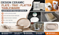design ceramic plate tray platter tableware plaster potterymold slipcasting stl