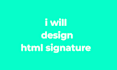 code an executive html email signature