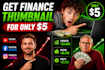 design viral youtube thumbnail for finance with high CTR