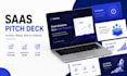 create saas pitch deck, startup investor presentation and business slides