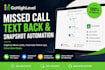 set up gohighlevel missed call text back and snapshot automation
