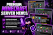 build premium minecraft server menus and custom executableitems