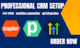 integrate CRM with zapier, forms and email automation