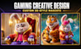 design gaming creatives with a custom 3d style mascot