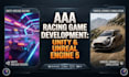 build multiplayer arcade car racing game in unity, unreal engine 5, 3d game