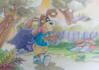 create manually water color illustration