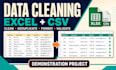 clean format and validate excel or CSV data