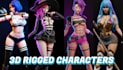 make beautyful 3d character ready to animate and render