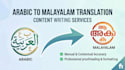 do arabic to malayalam translation and content writing