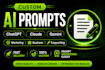 create custom ai prompts for marketing and copywriting
