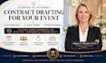 legally binding event planning contract as a US attorney