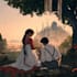design romantic book cover with art
