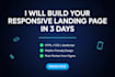 build a responsive landing page with HTML CSS javascript