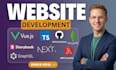do react js website next js website website development full stack developer