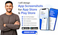 design app screenshots for app store google play store aso ios android apps UI