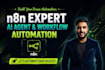 build n8n automation workflows, n8n ai agents and n8n webhook integrations