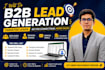 do b2b lead generation, verified email listing, and web research