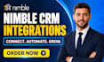 integrate nimble CRM gmail outlook linkedin twitter google drive zapier API web