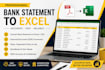 convert PDF bank statements into editable excel