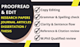 proofread and edit your research paper and journal article