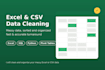 clean and organize your messy excel or CSV data
