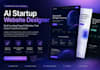 create ai startup website designer, saas landing page and web design